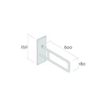 Maner fix Cersanit, Etiuda, 60x12x25 cm, inox